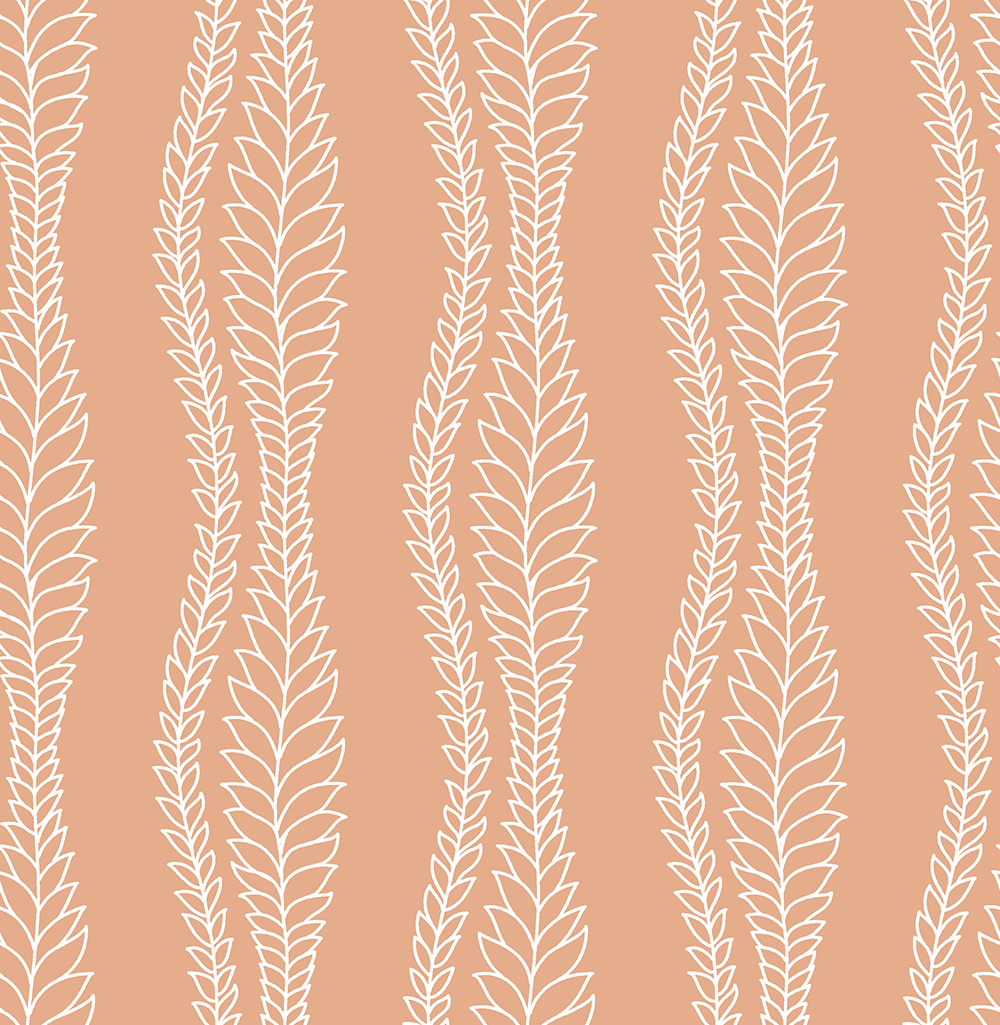 Vertical Botanical Stripe Print