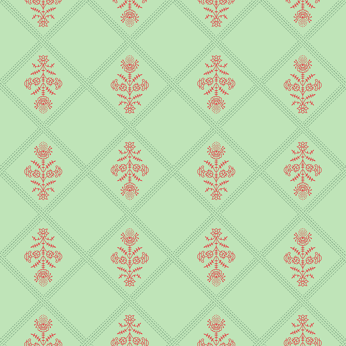 Ornamental Mughal Motif Print