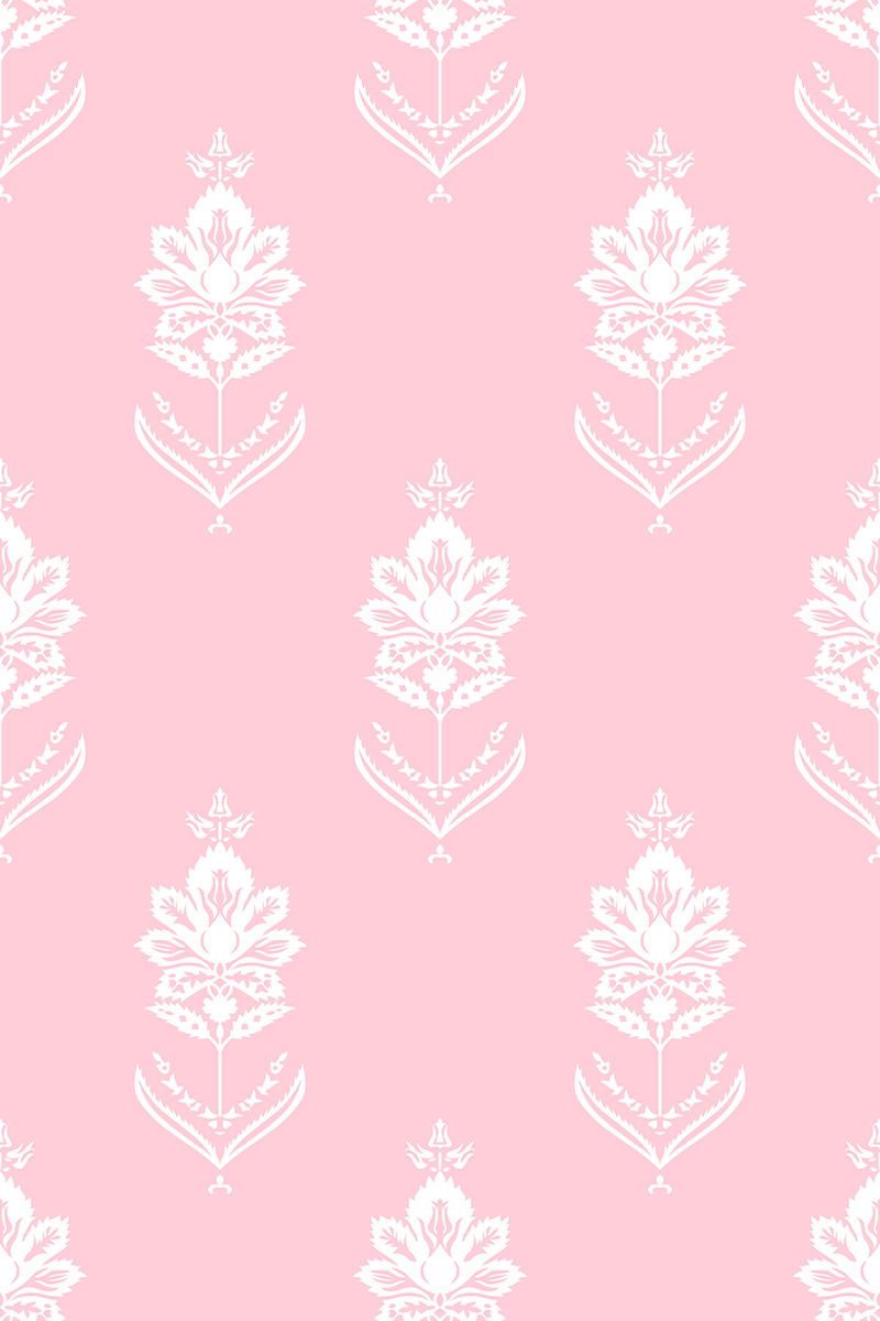 Soft Mughal Floral Buti Seamless Print