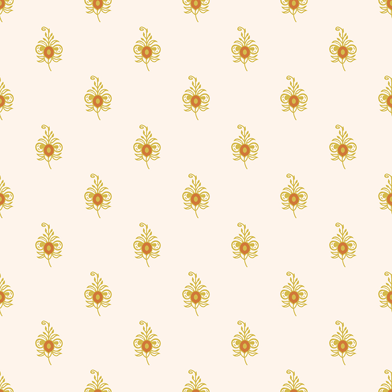 Minimal Paisley Buti Repeat Print