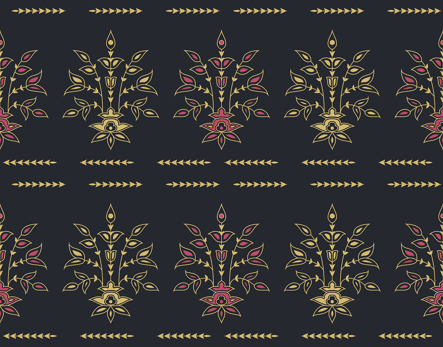 Mughal Border Seamless Textile Design