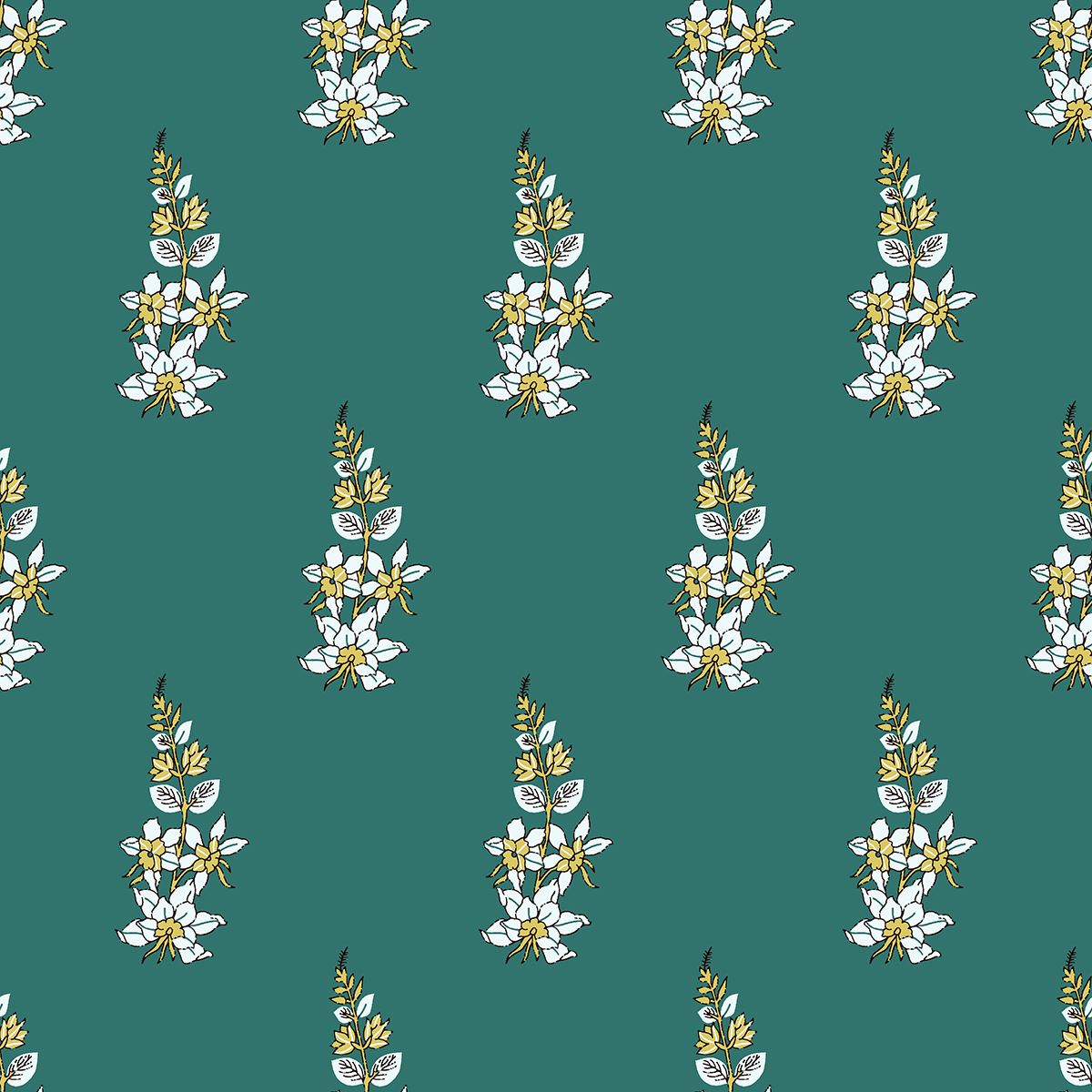 Tropical Floral Single Buta Print