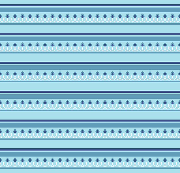 Indigo Stripe Border