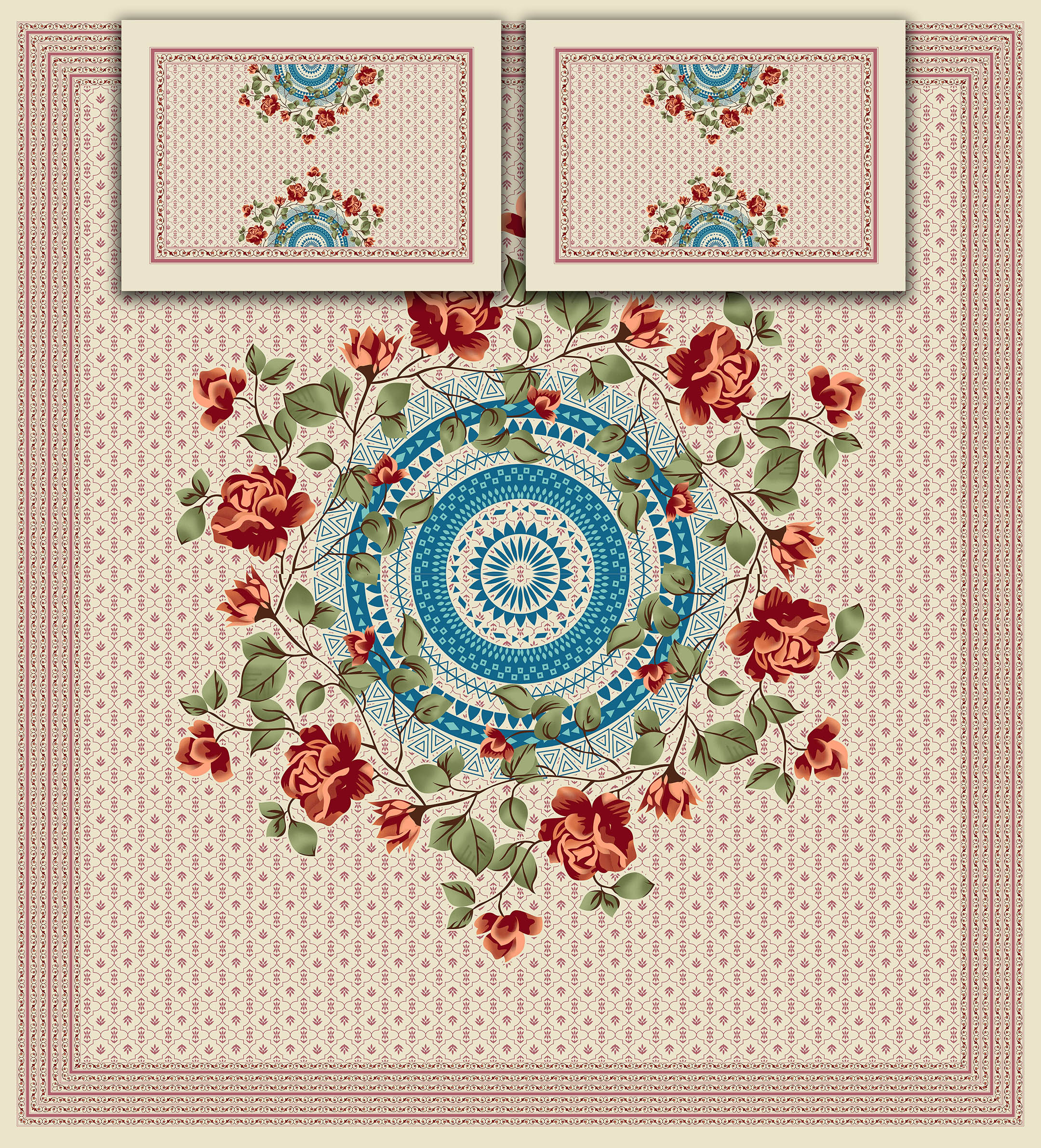 Royal Floral Mandala Bedsheet