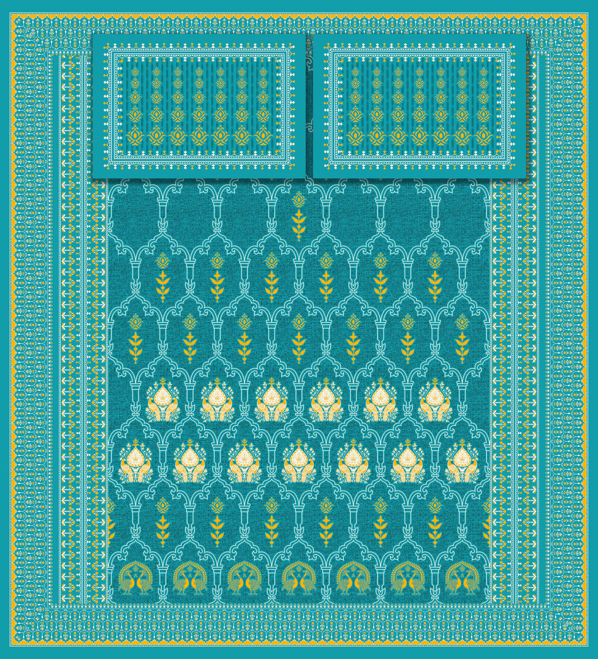 Mughal Garden Floral Bedsheet