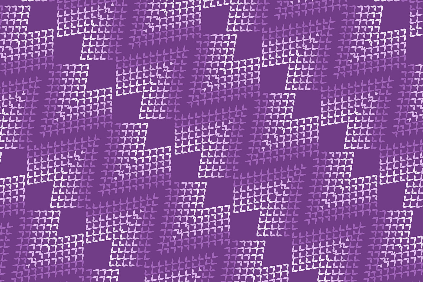 Geometric Leaf Block Fusion Print