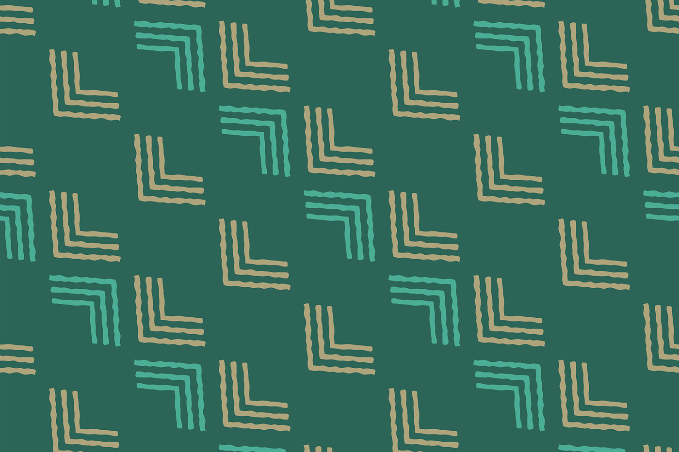 Pastel Geometric Chevron Fusion Print