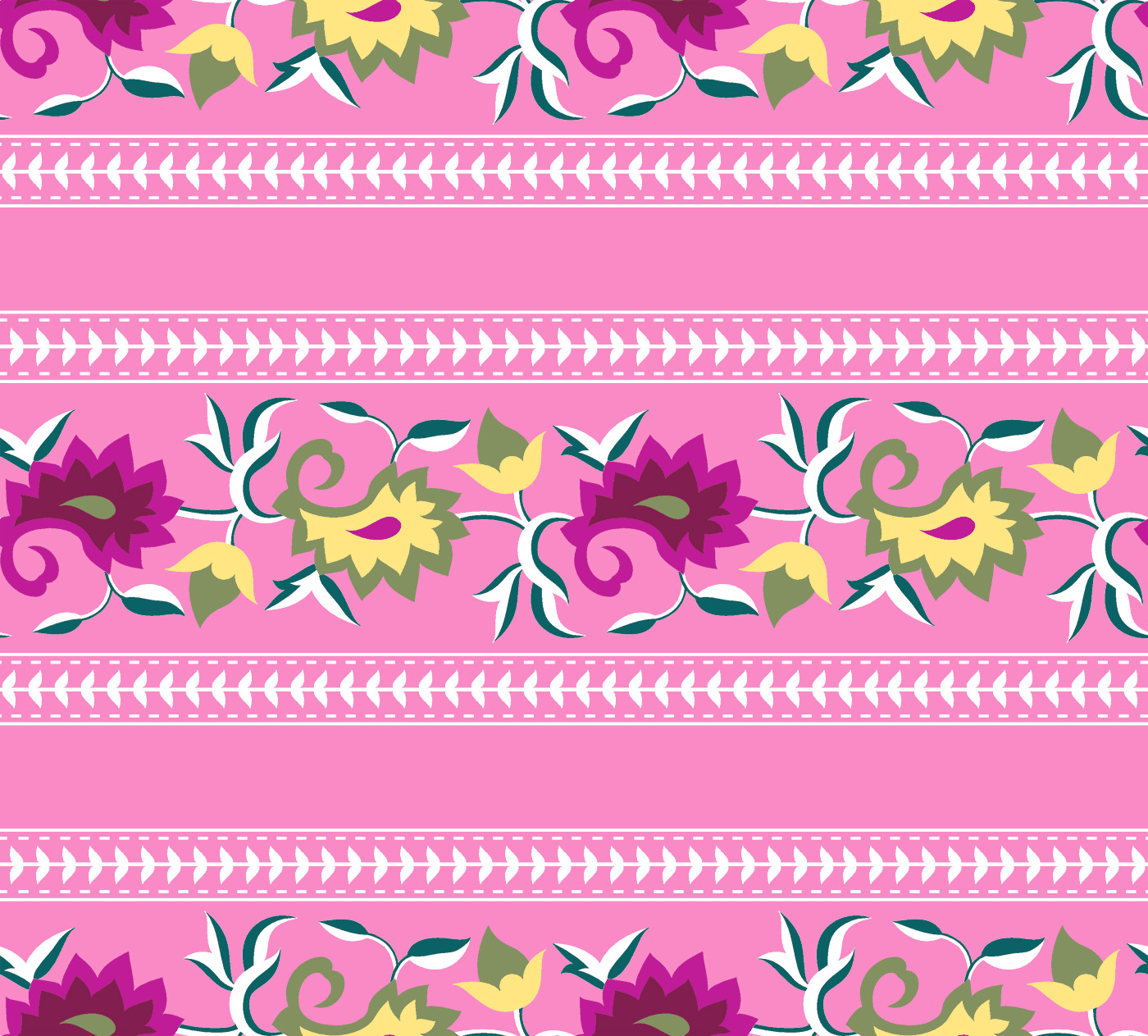 Floral Border Placement Print