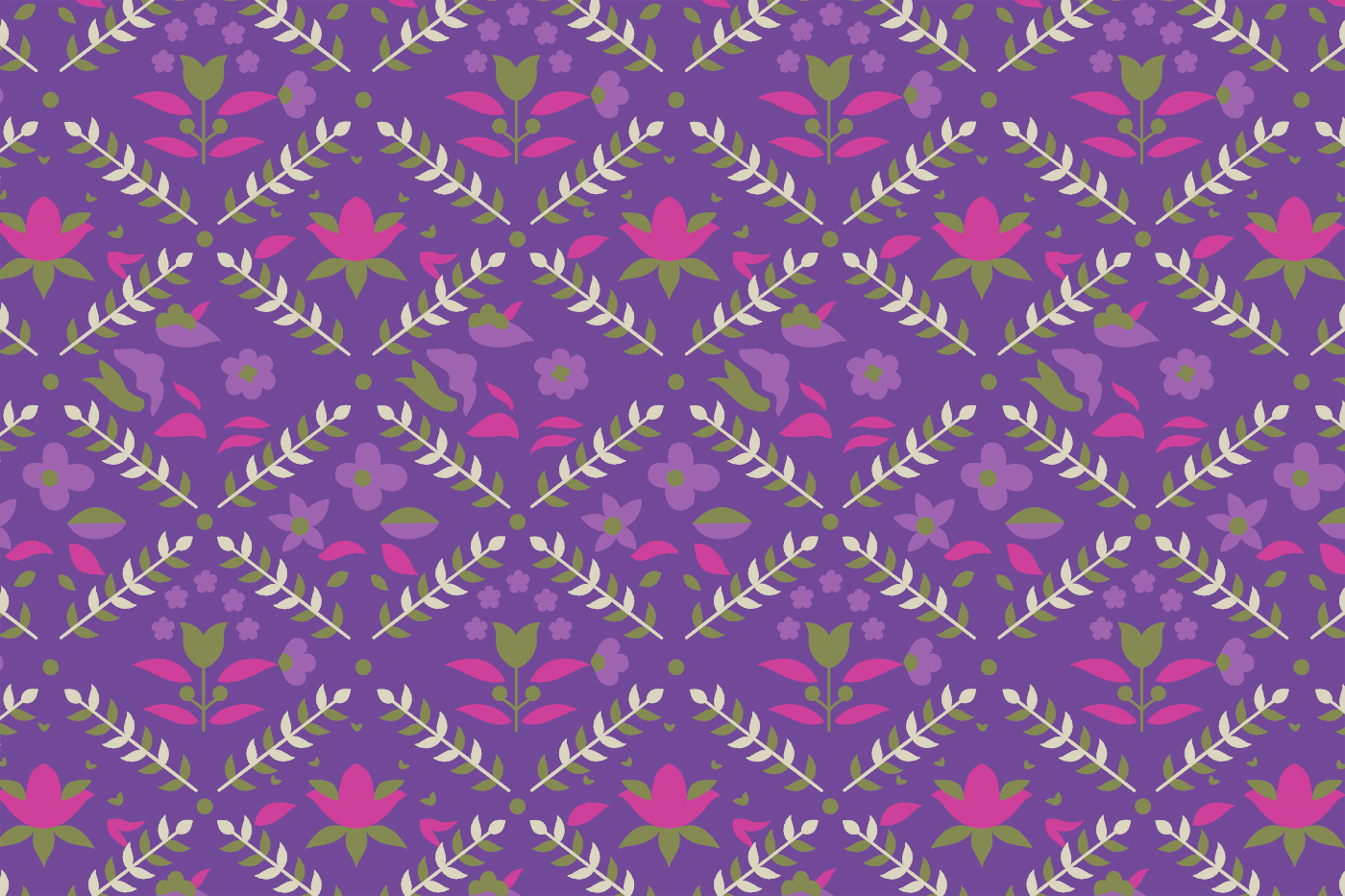 Purple Botanical Allover