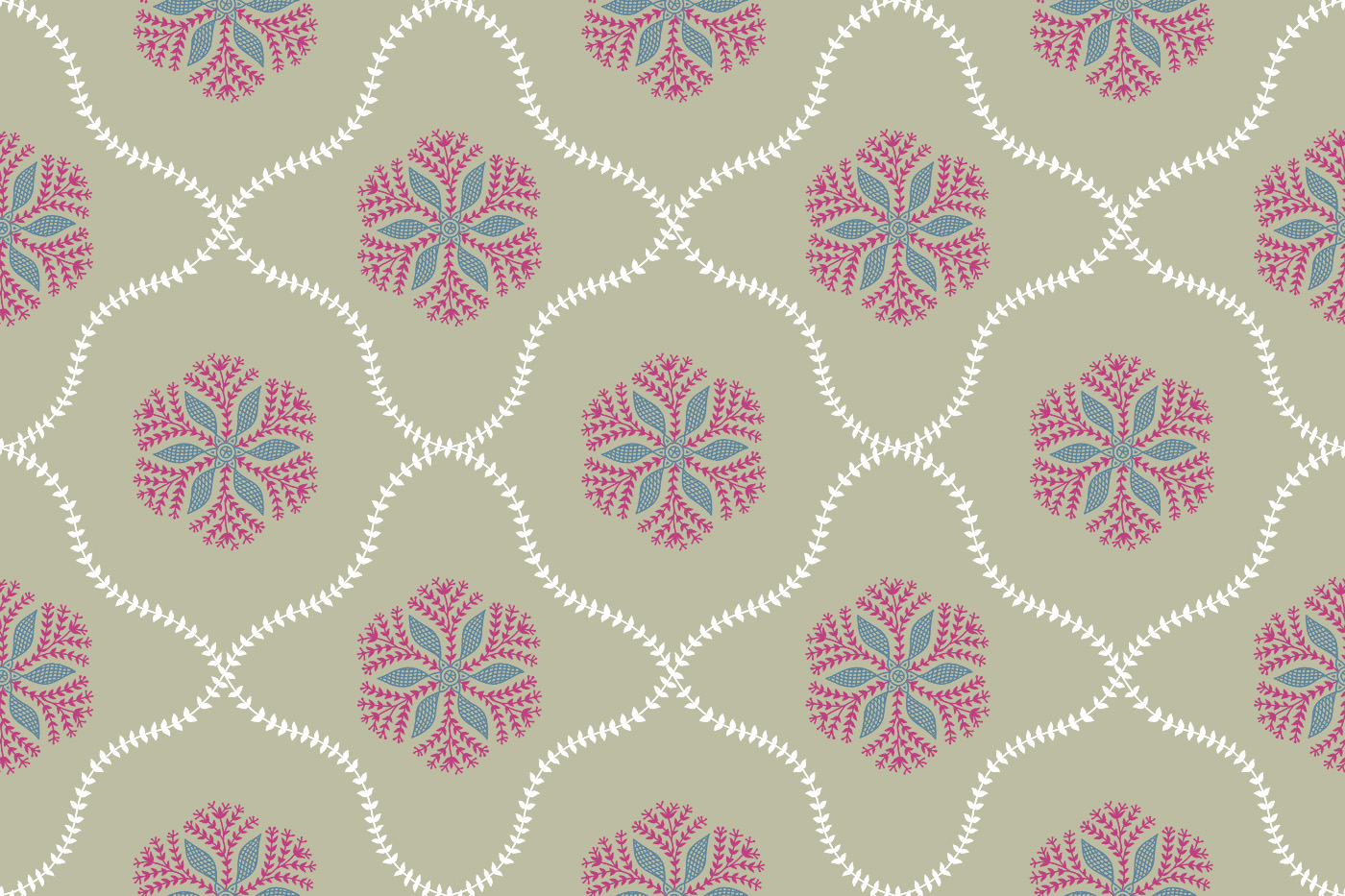 Circular Floral Jaal Print