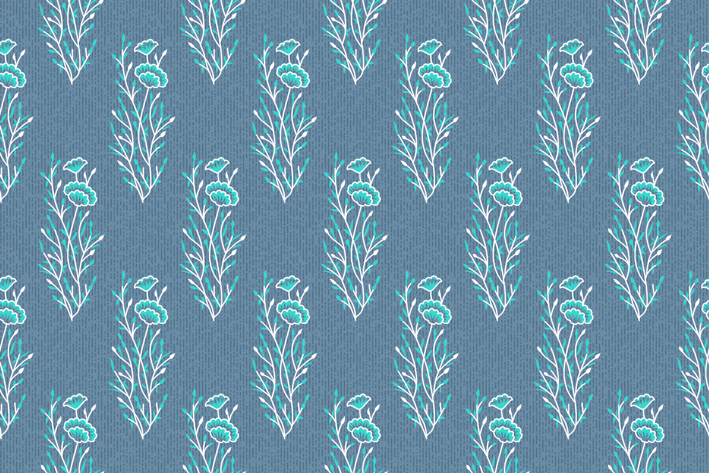 Vertical Floral Placement Print