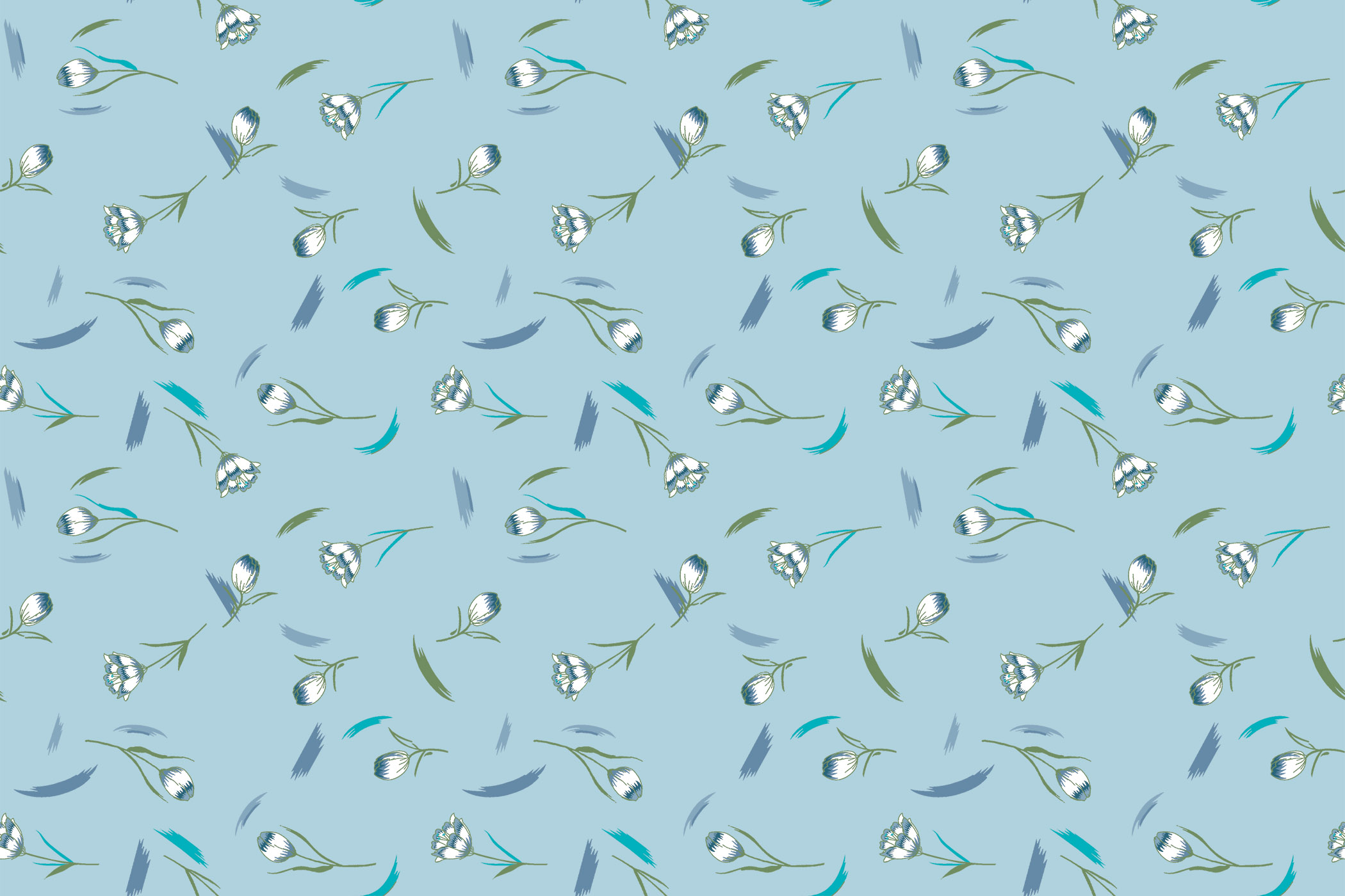 Small Flower Toss Print