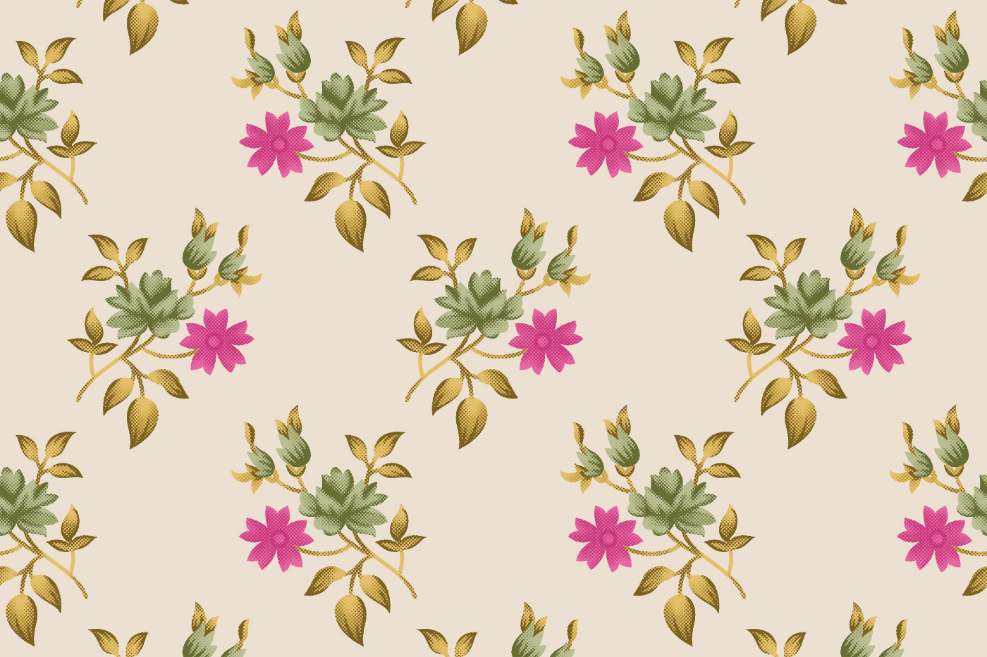 Vintage Floral Bouquet Repeat