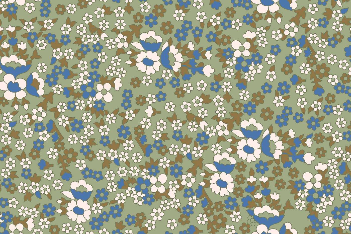 Micro Floral Field Print