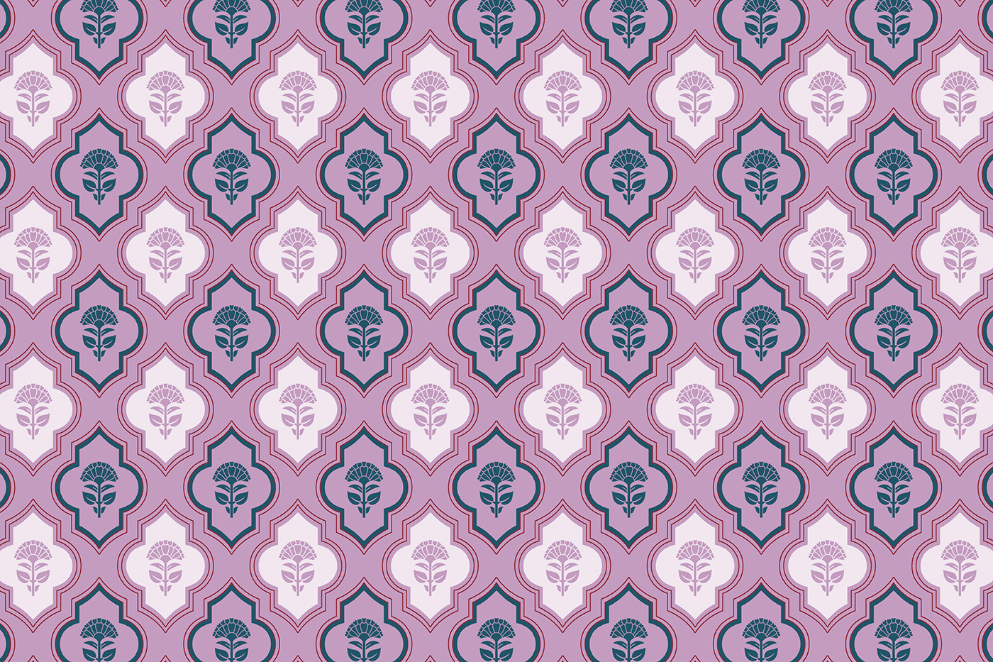 Arch Frame Floral Repeat