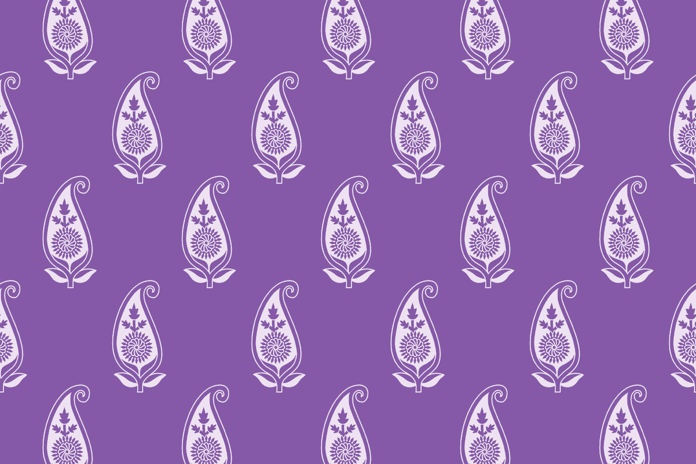 Minimal Paisley Repeat Print