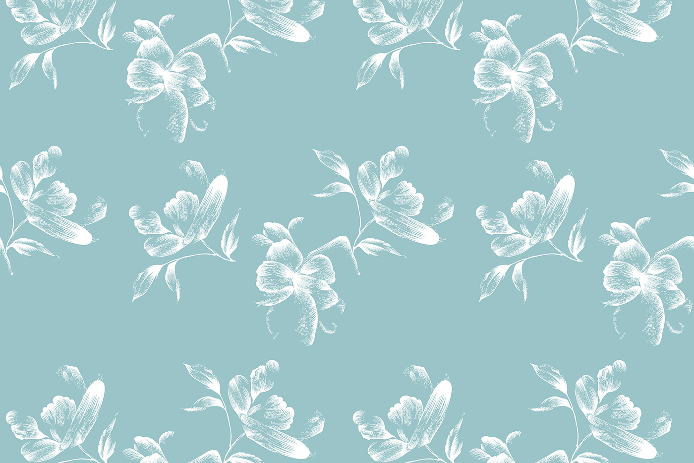 Floral Sketch Repeat Print