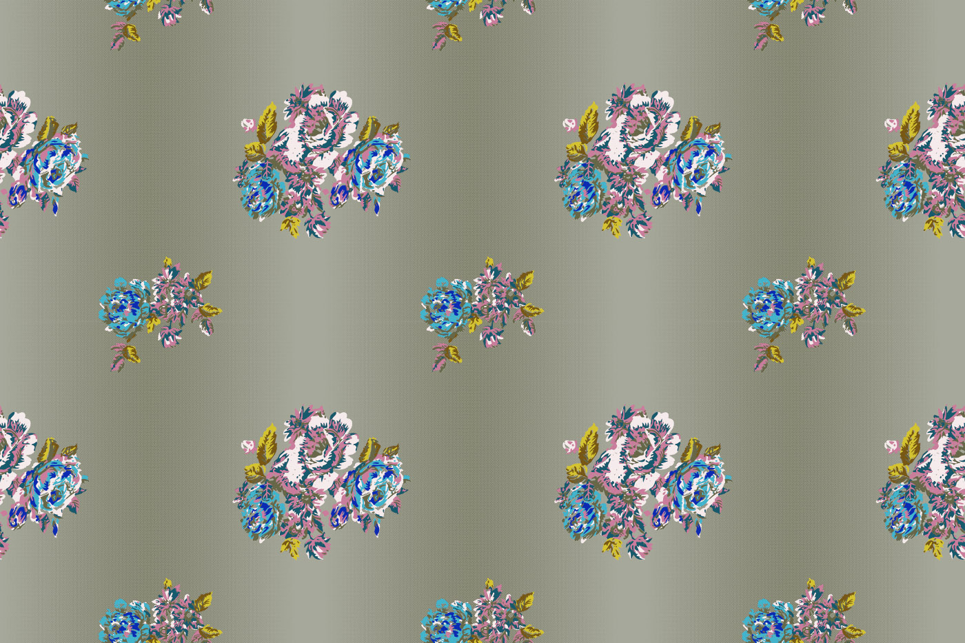 Scattered Floral Bouquet Print