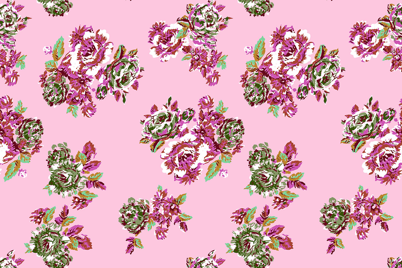 Bold Floral Cluster Repeat
