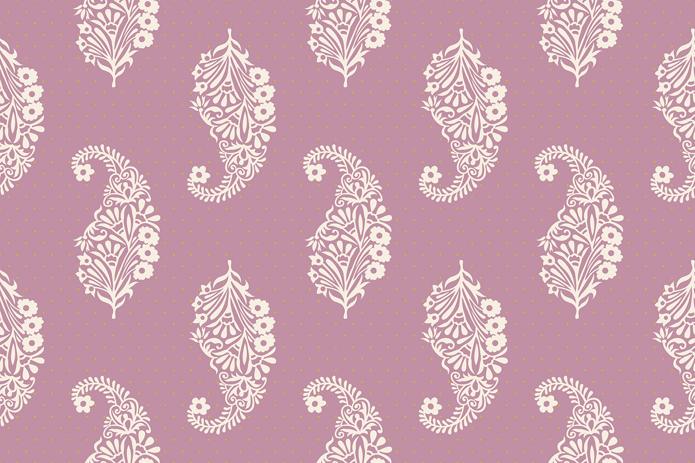 Paisley Dotted Repeat Print