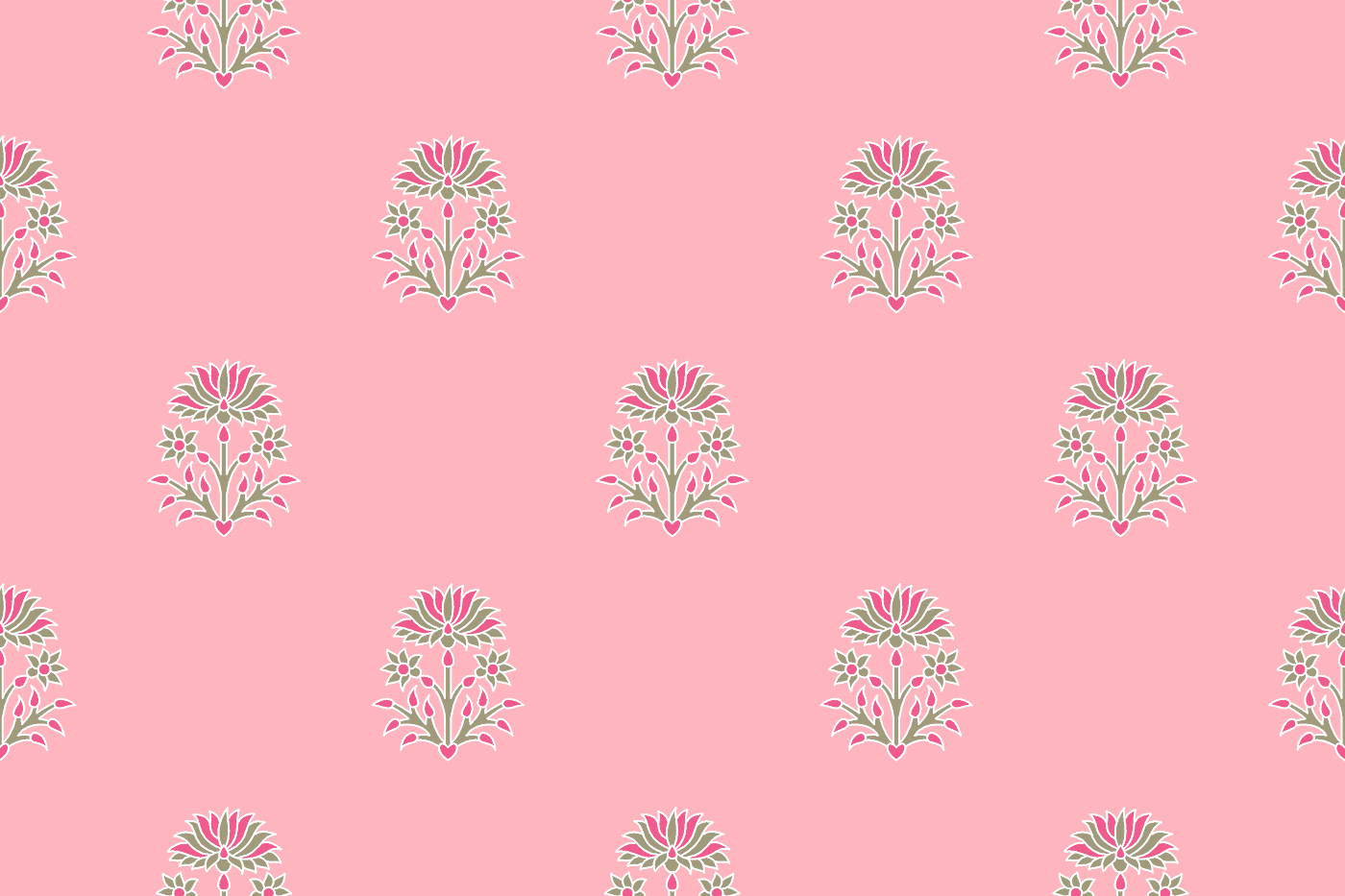 Small Floral Butti Seamless Pattern