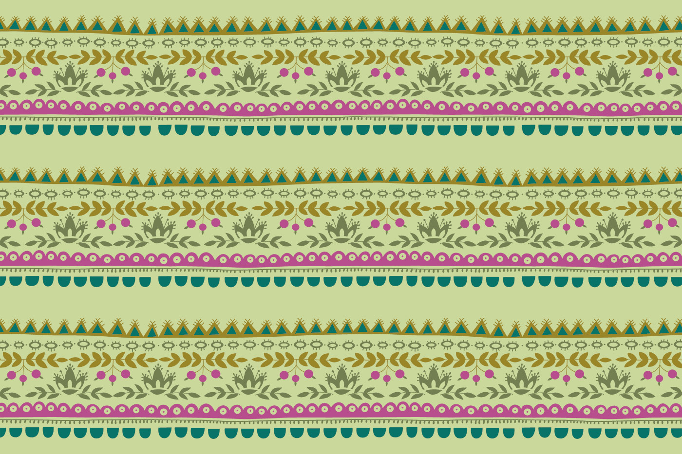 Tribal Ethnic Border Stripe Pattern