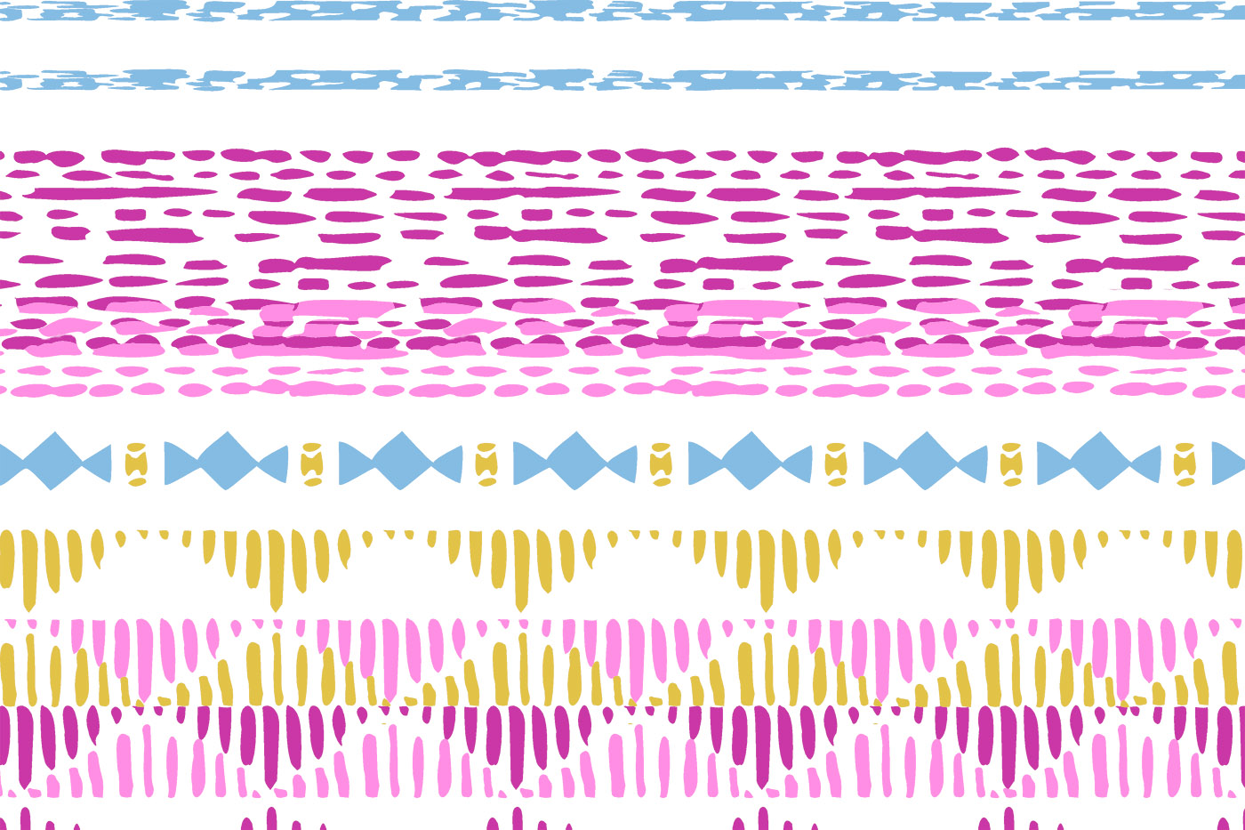Abstract Tribal Stripe Border Textile Pattern