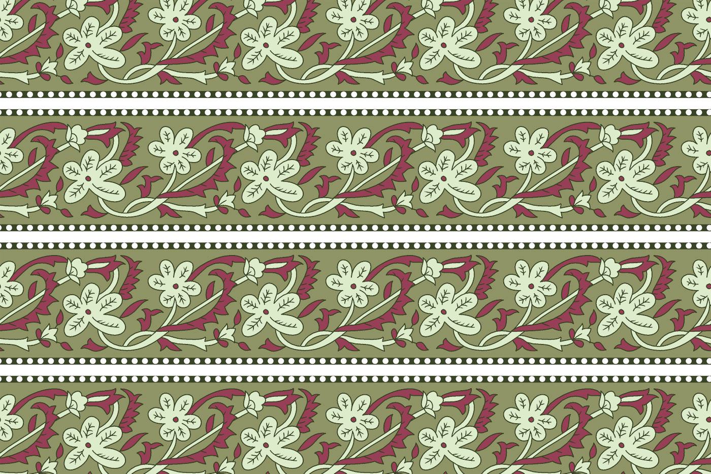 Tribal Ethnic Border Seamless Textile Pattern