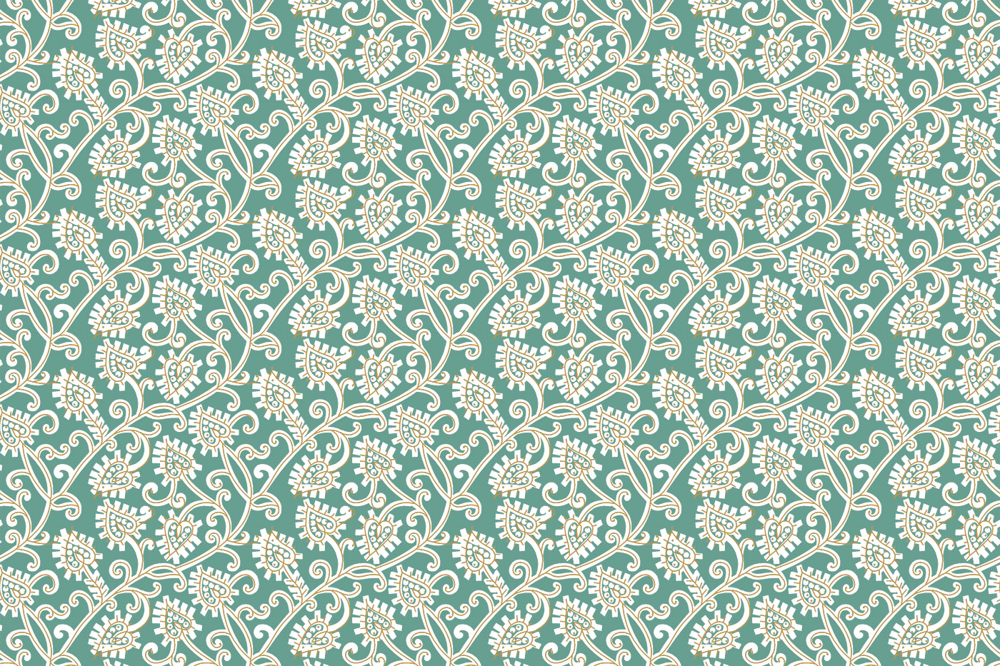 Vintage Paisley Floral Pattern