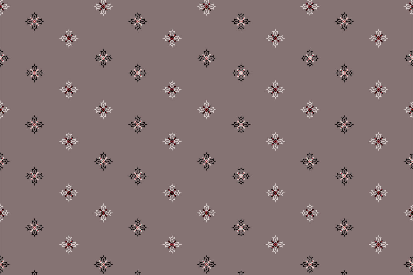 Geometric Floral Butti Print