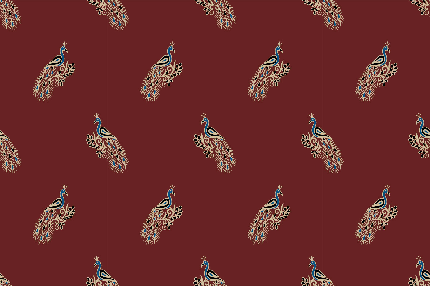 Maroon Peacock Majesty