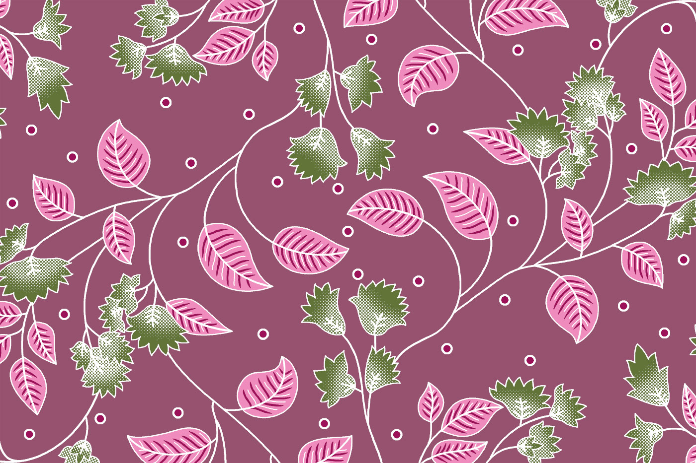 Leaf Vine Seamless Textile Pattern