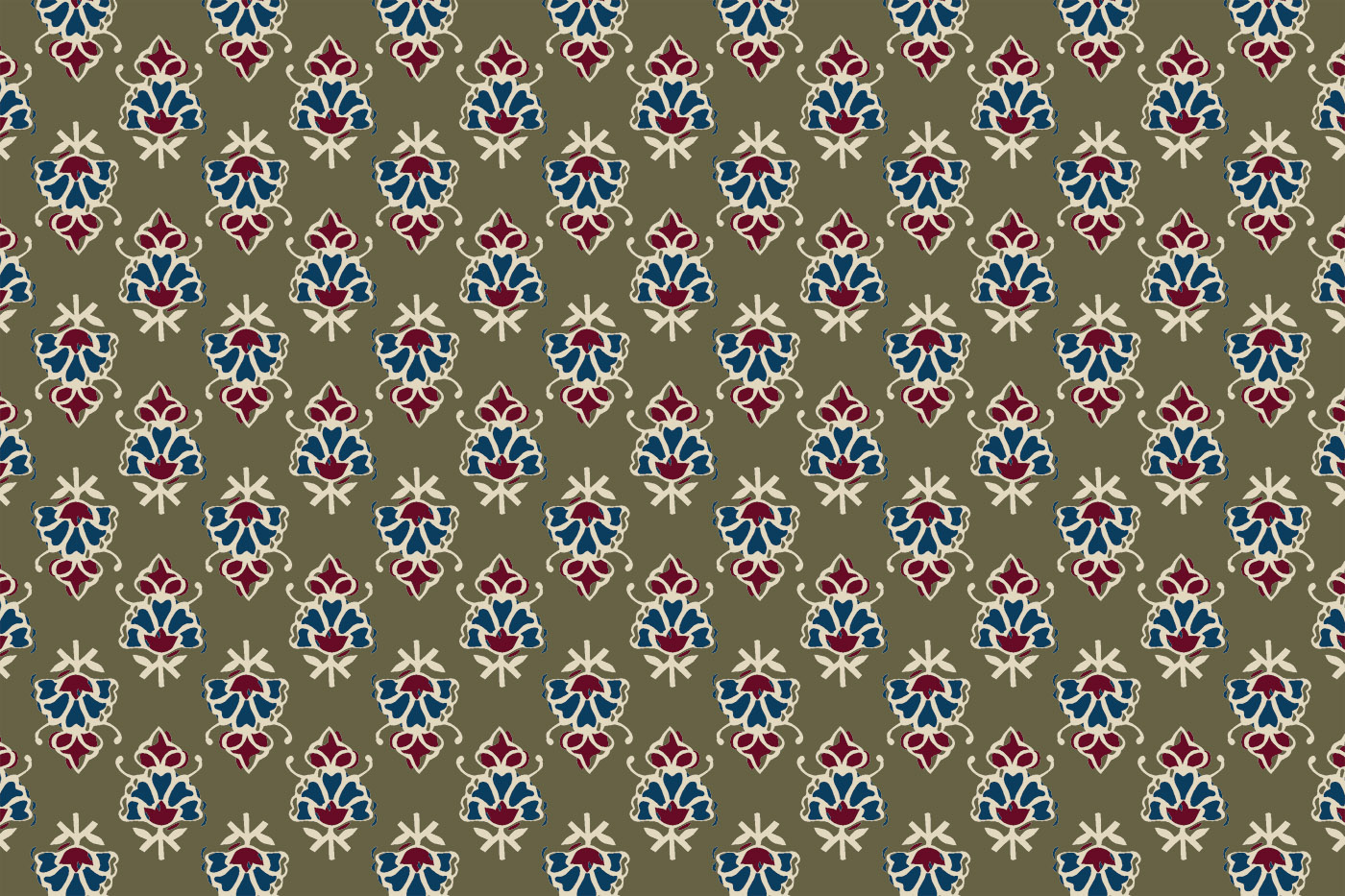 Jaipuri Floral Butti Textile Pattern