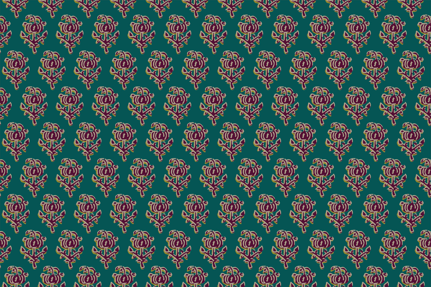 Indian Ethnic Floral Butta Seamless Pattern