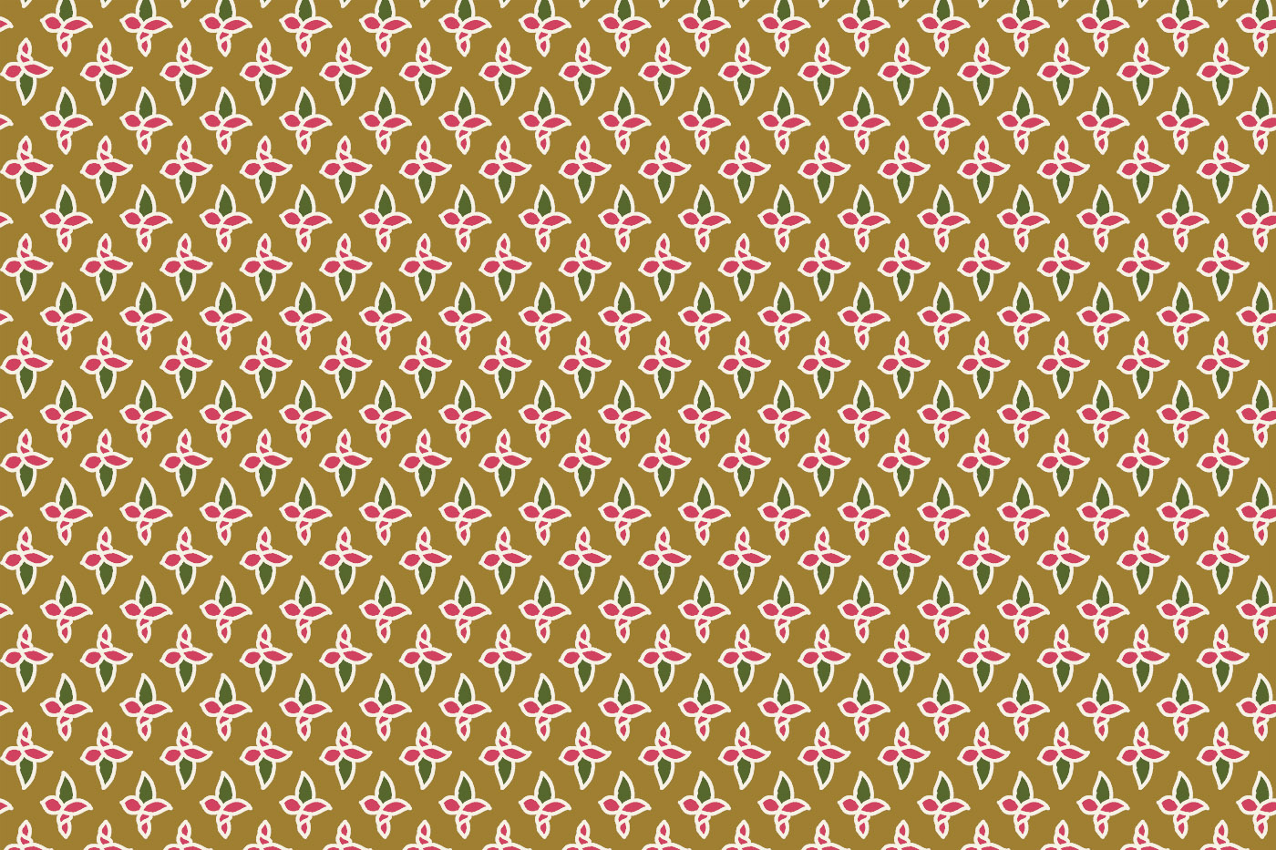 Bagru Floral Butti Seamless Textile Pattern