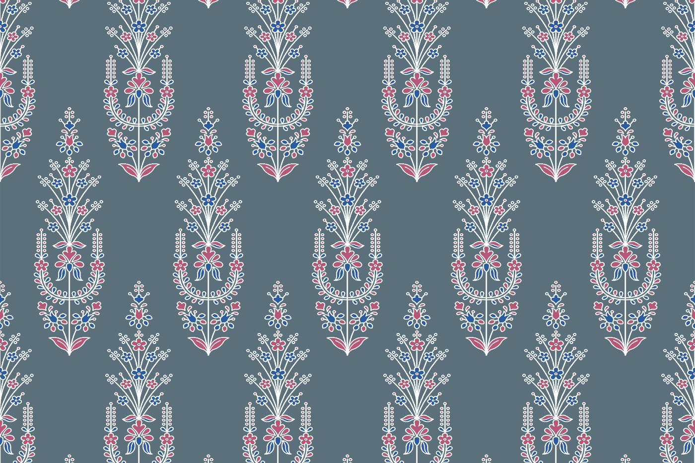 Dabu Leaf Butti Seamless Textile Pattern