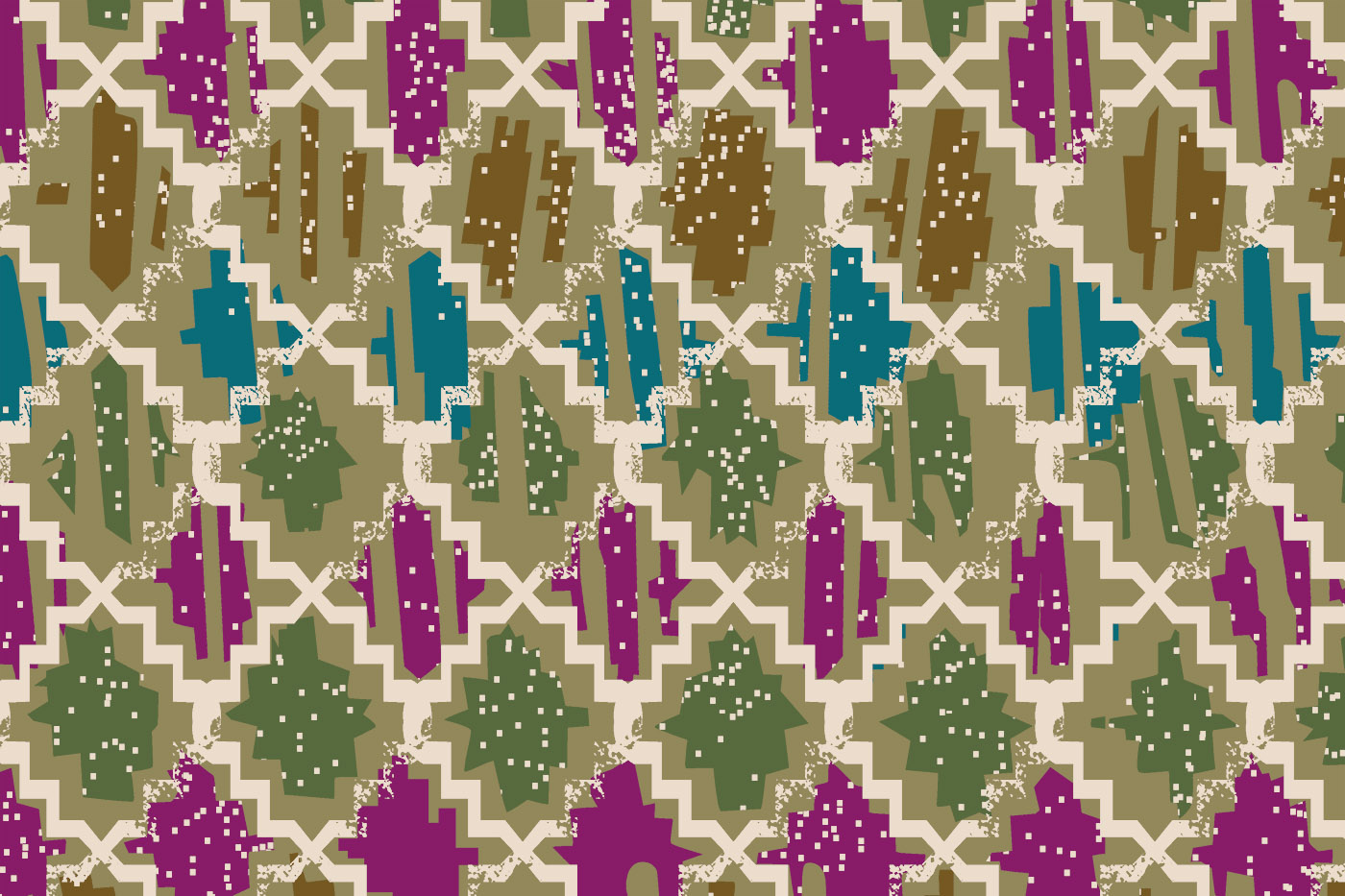 Tribal Ikat Seamless Textile Pattern