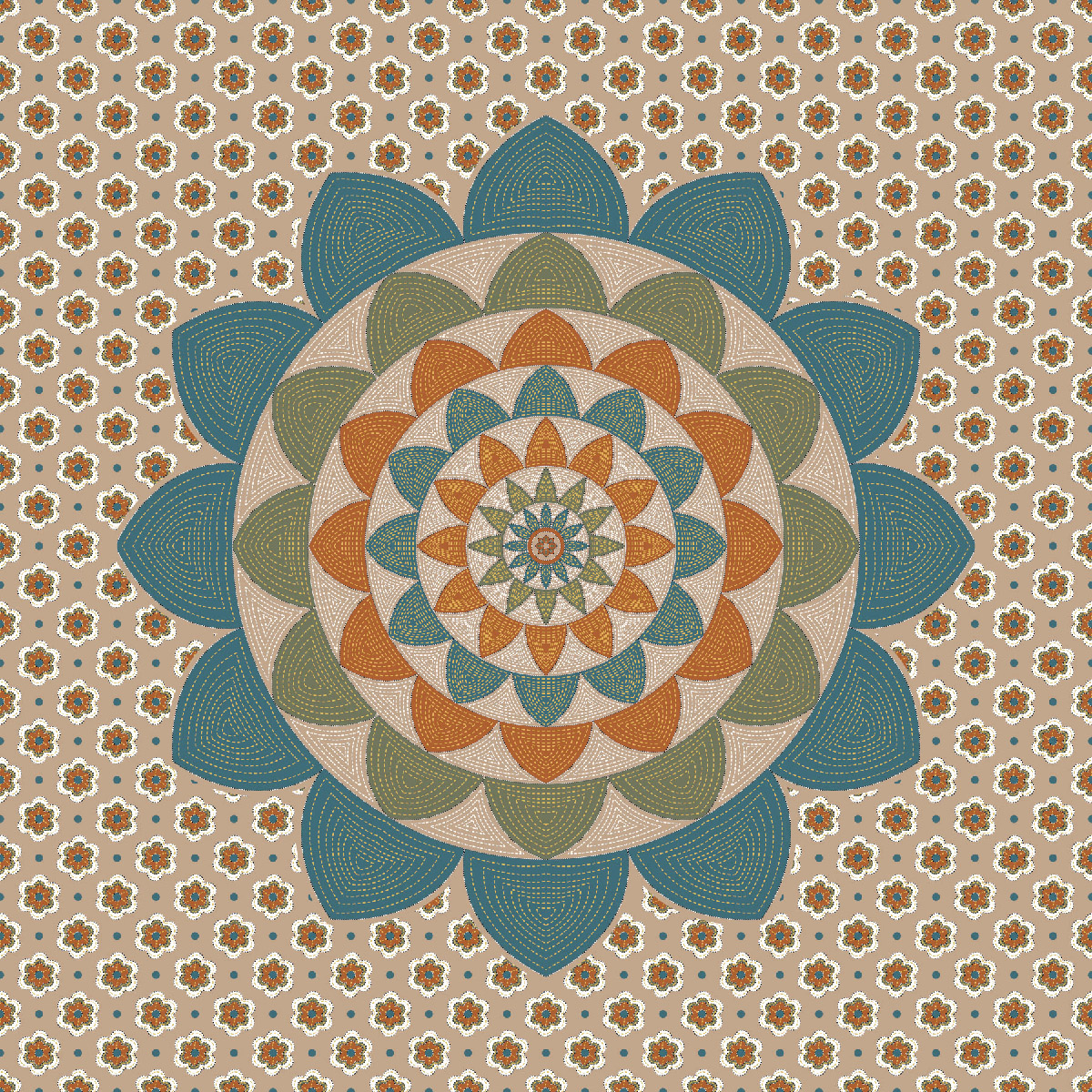 Rajasthani Patchwork Mandala Textile Pattern