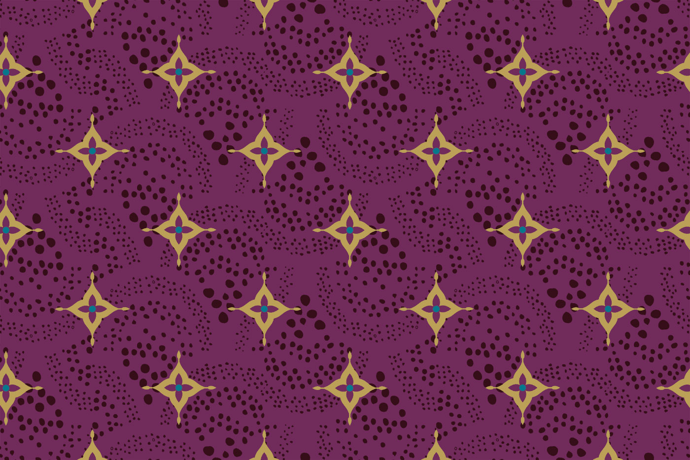 Ajrakh Star Butti Seamless Textile Pattern