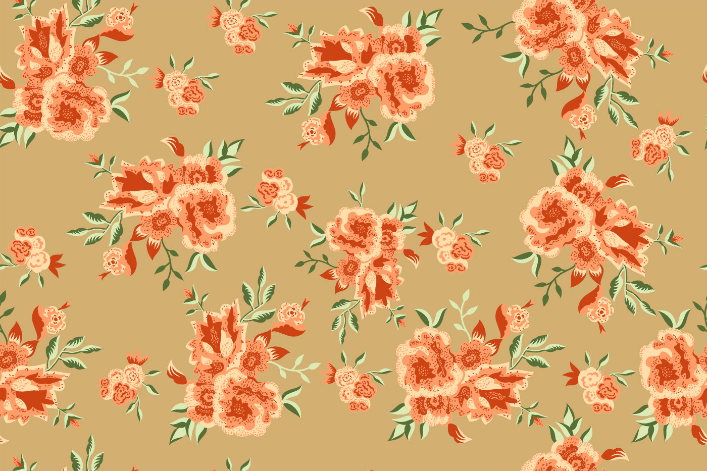 Jaipuri Vintage Floral Butti Textile Pattern