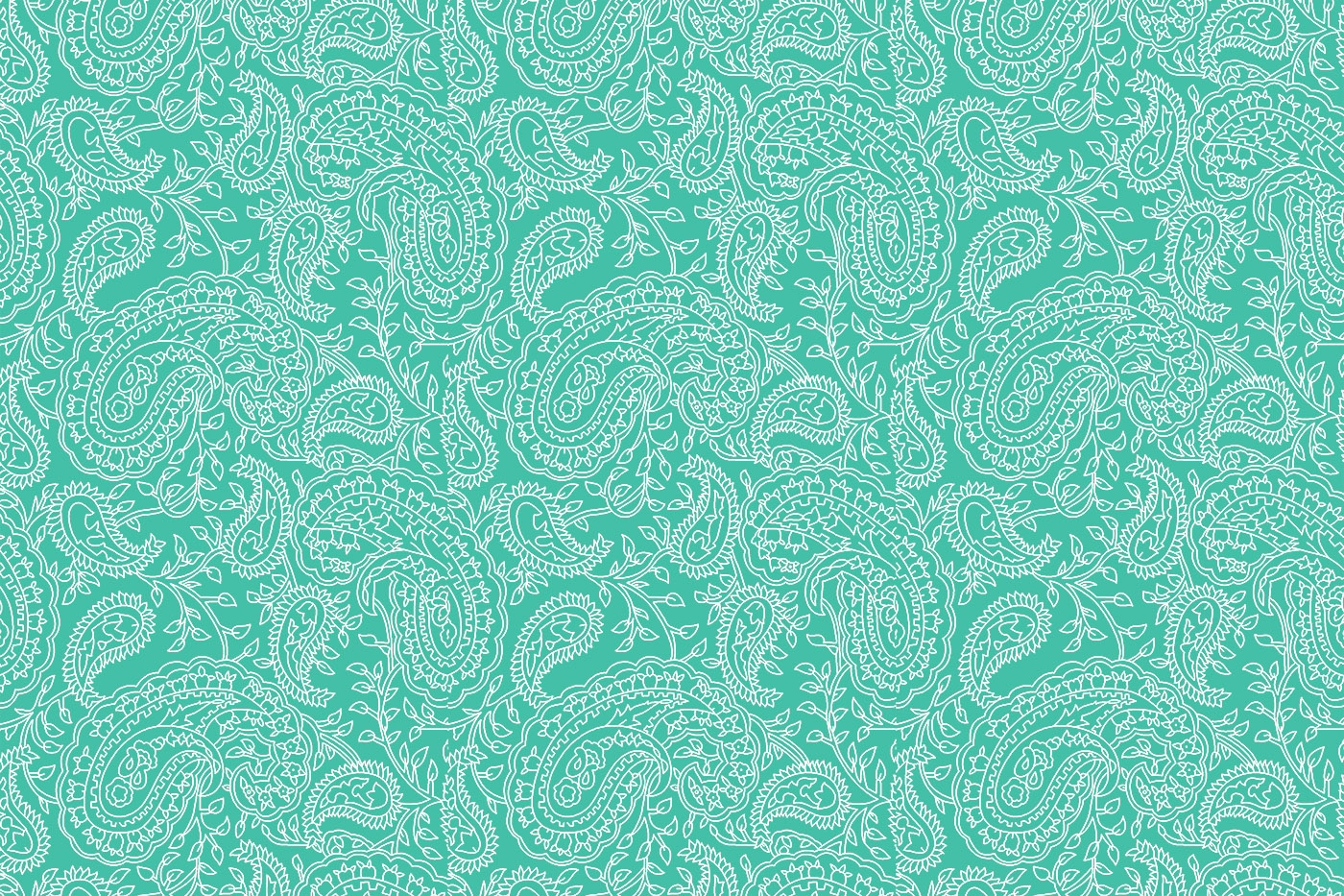 Kalamkari Paisley Jaal Seamless Textile Pattern