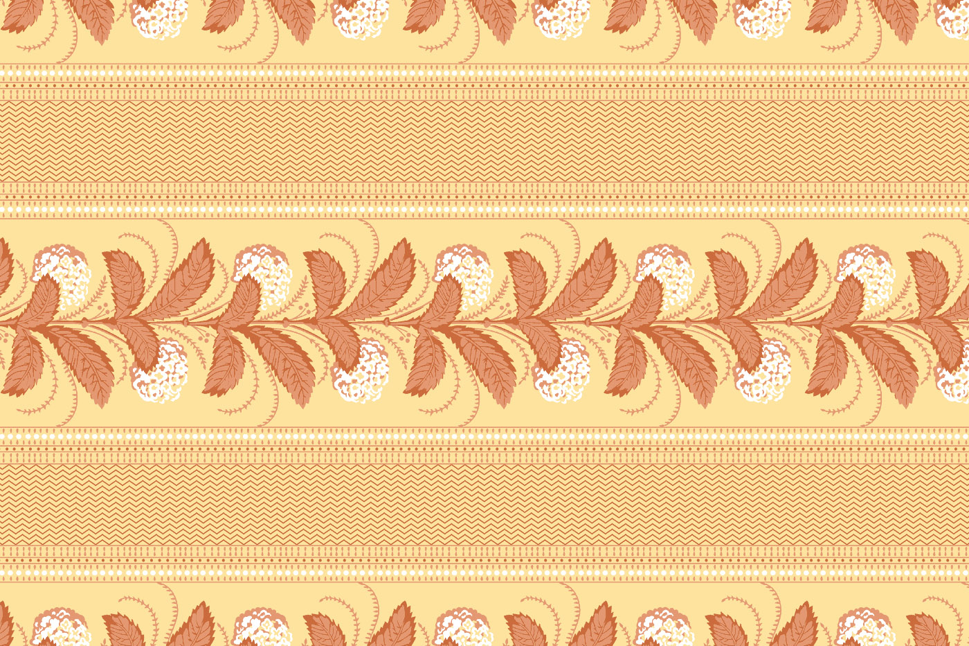Classic Indian Geometric Border Textile Pattern