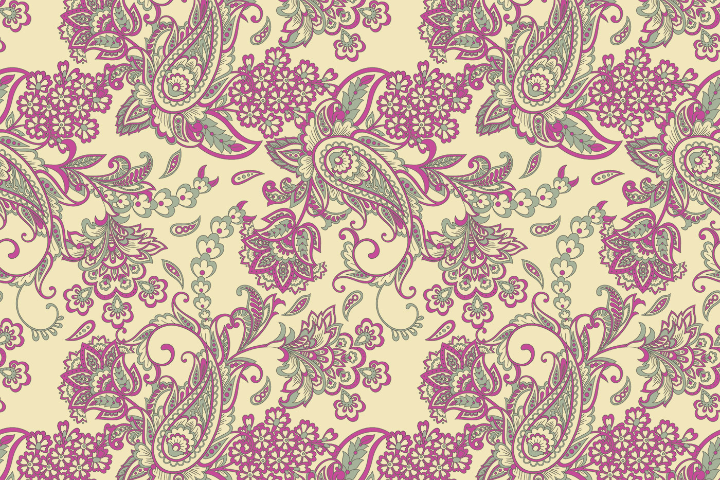 Elegant Paisley Floral Pattern