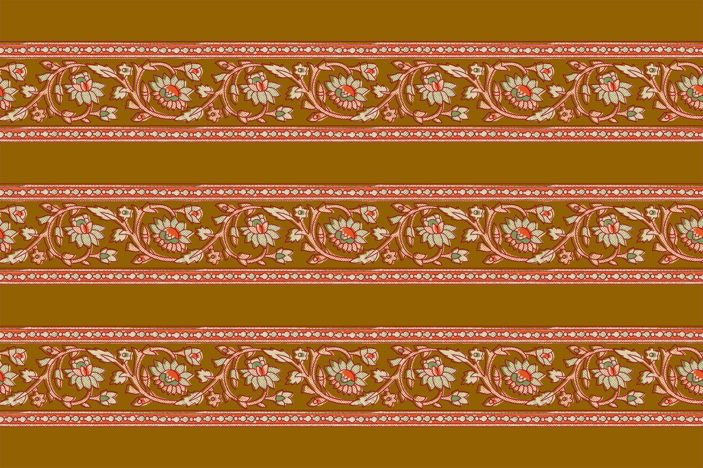 Royal Crane Floral Textile Design Kit – Border & Jaal Pack