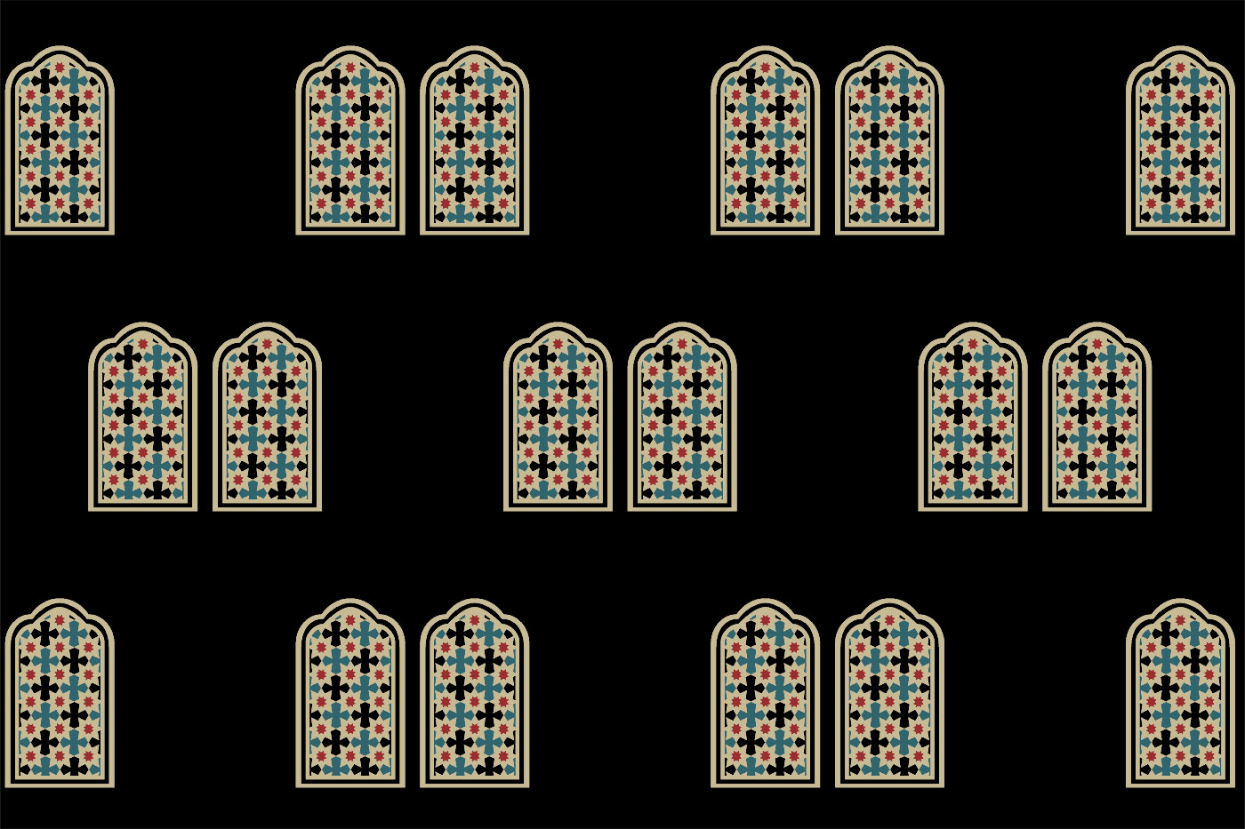 Heritage Arch Motif Textile Pattern Kit – Jaal , Buti & Border Pack