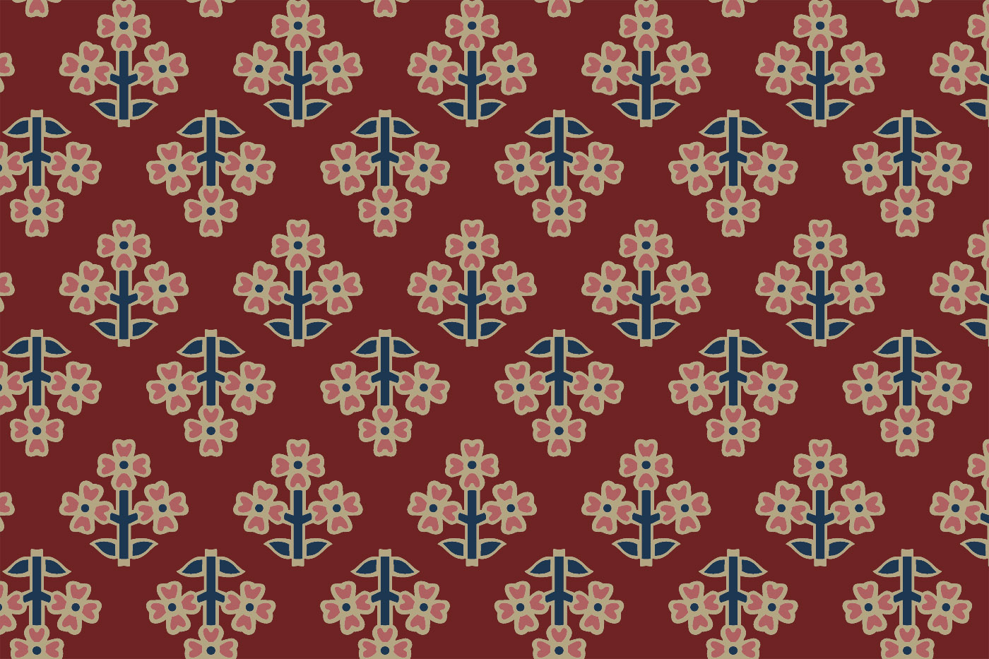 Classic Floral Butti Pattern Kit – Buti & Border Pack