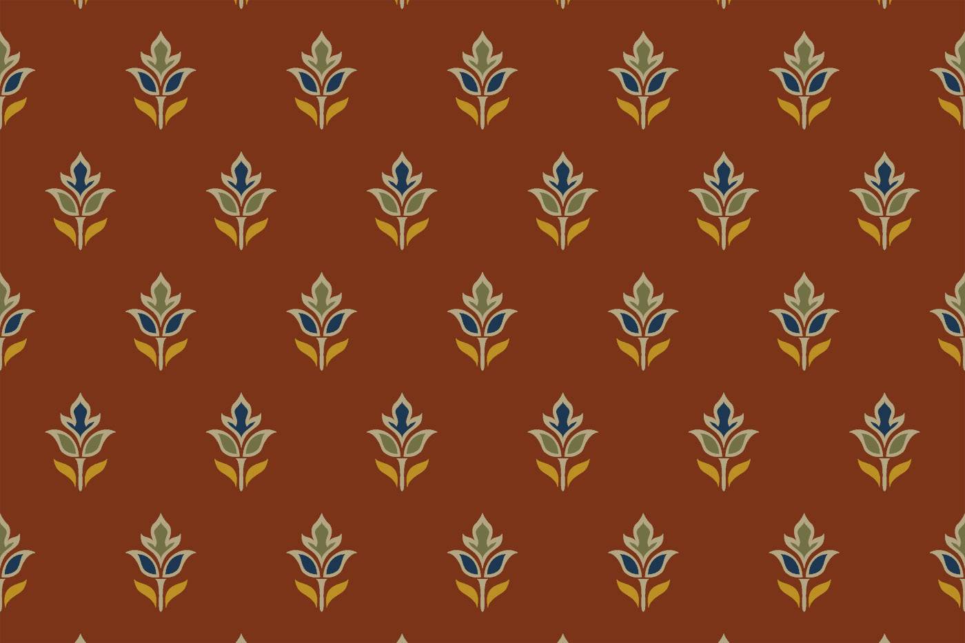 Traditional Paisley Vine Textile Pattern Kit – Jaal , Buti & Border Pack