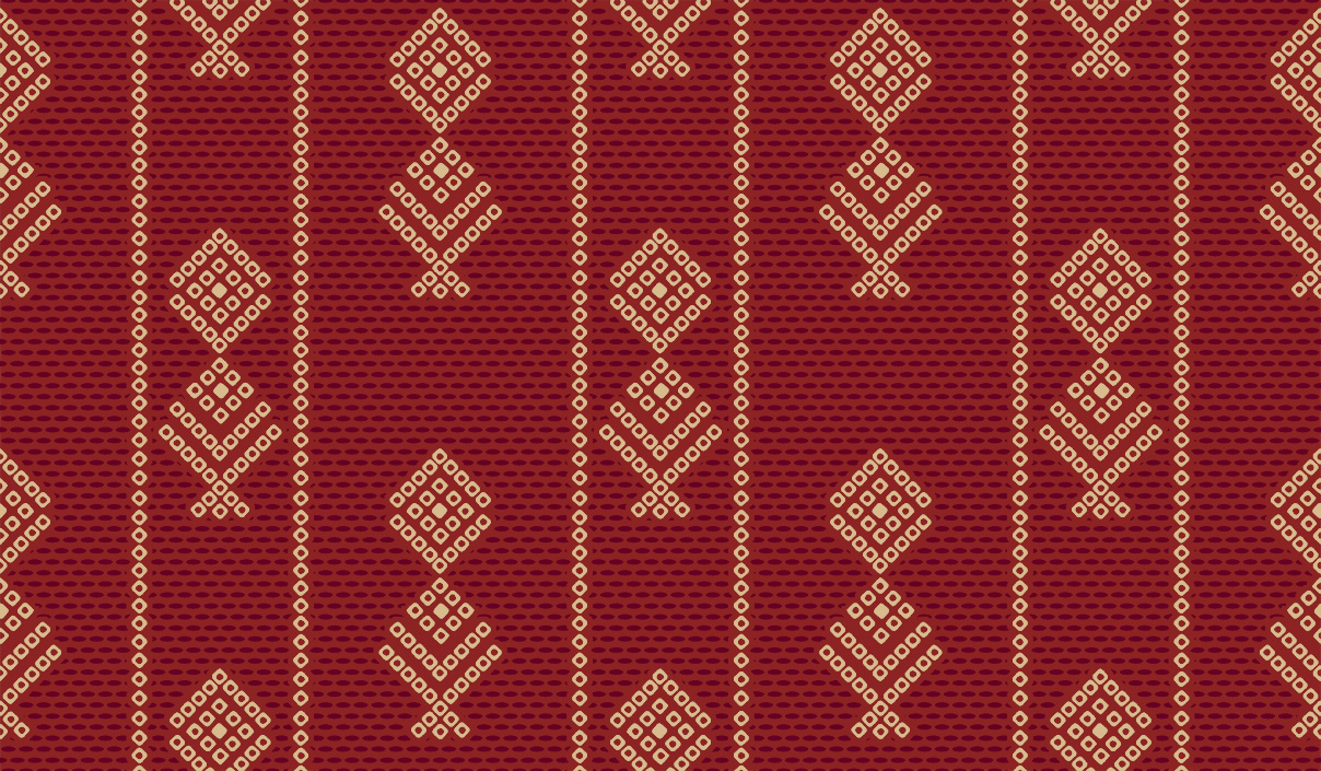 Traditional Geometric Ikat Style Pattern