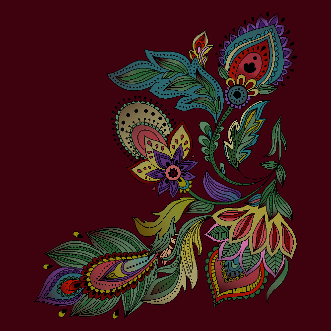 Boho Banarasi Floral Buta